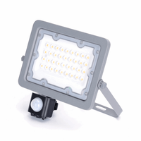 Comnox - LED schijnwerper met sensor - Energiezuinig en veilig - Grijs 30W