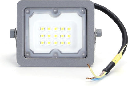 LED bouwlamp koelwit 4000K - 10W - IP65 waterdicht - grijs