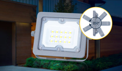 LED bouwlamp daglichtwit 6500K - 200W - IP65 waterdicht - grijs