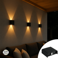 Comnox - LED'S LIGHT DECO Wandarmatuur - Instelbare Lichtkleur - Zwart IP65