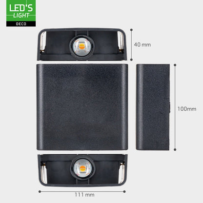 Buitenlamp met Lichtbron - Wandarmatuur - 170lm 2000K/2700K/4000K - Zwart - IP65