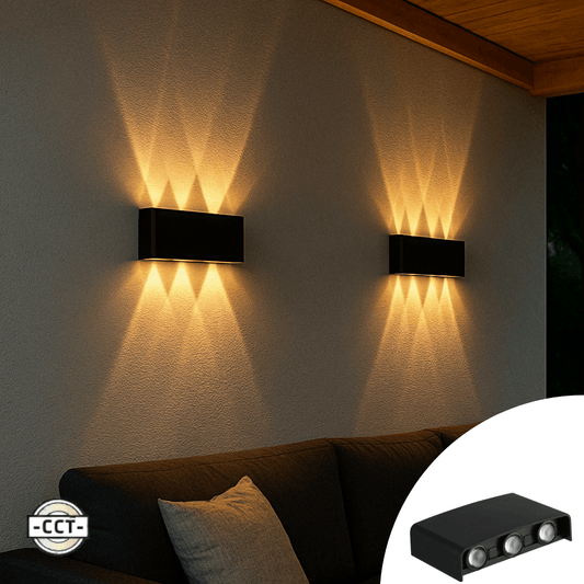 Comnox - Buitenwandlamp - Comfortabel licht voor uw tuin – Duurzaam design – 450 lumen – 5 watt – Zwart