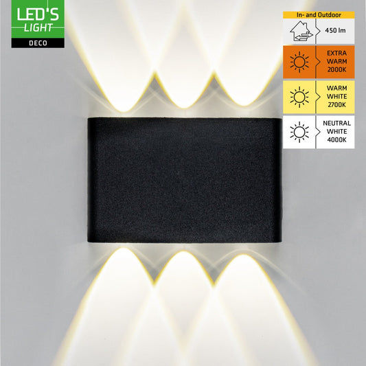 Comnox - Buitenwandlamp - Comfortabel licht voor uw tuin – Duurzaam design – 450 lumen – 5 watt – Zwart