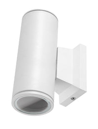 Comnox - Buitenlamp rond wit - Dubbele verlichting met twee spots - IP65 waterdicht