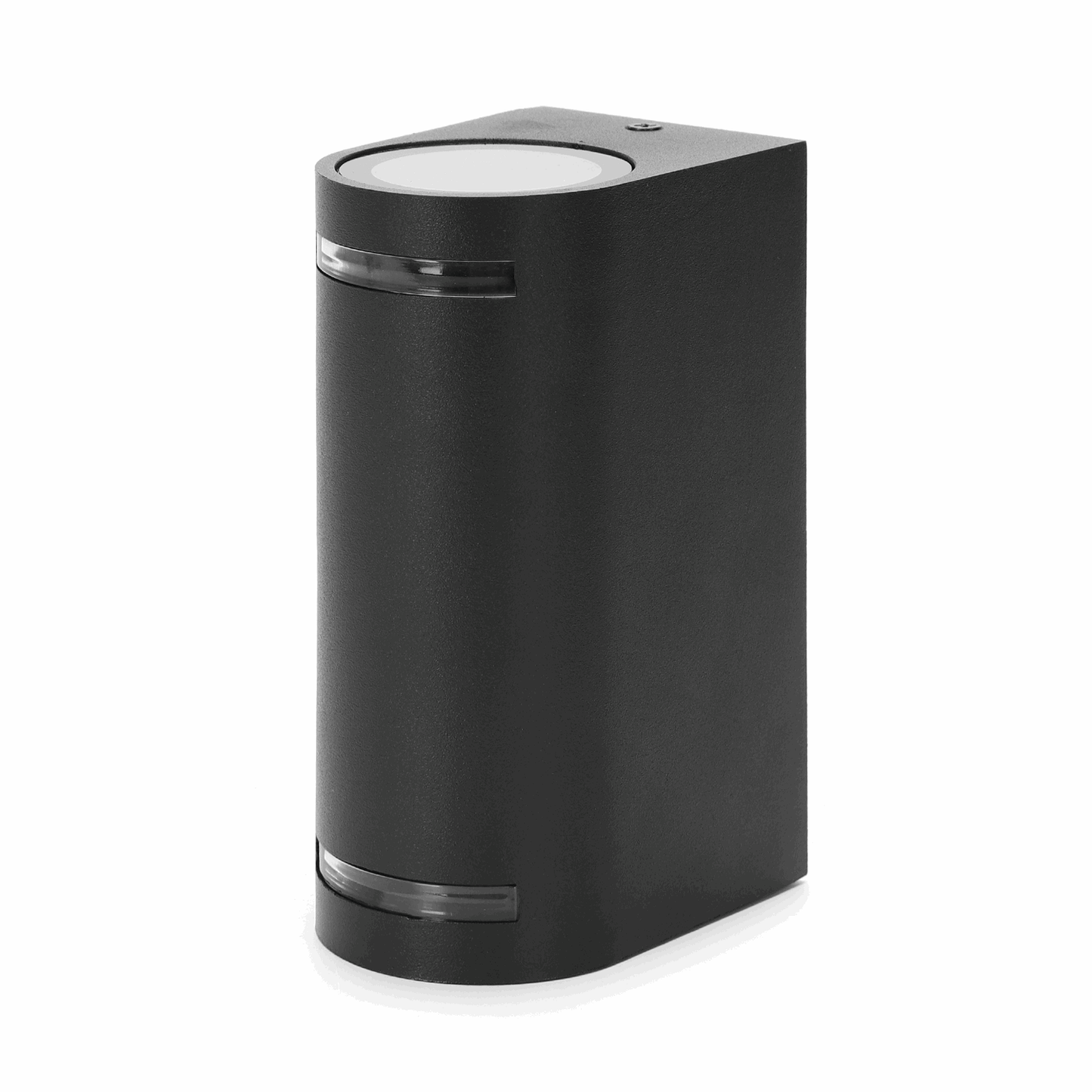 Buitenlamp rond zwart | dubbele GU10 lampvoet voor twee spots | waterdicht IP54