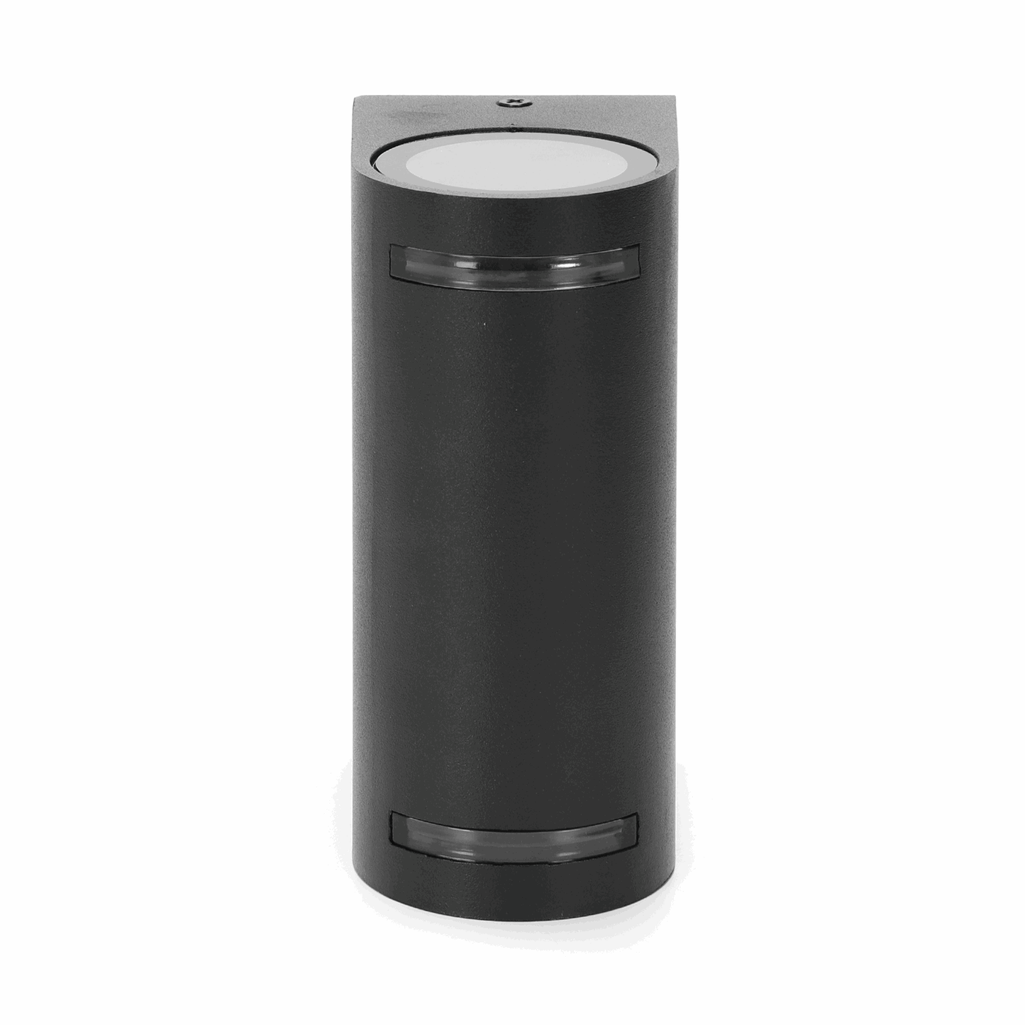 Zwart, minimalistisch afvalbakje met glazen handgrepen en een witte afdekking, geschikt voor moderne keukens of woonruimtes. Compacte, stijlvolle afvalcontainer voor dagelijkse huiselijkheid.
