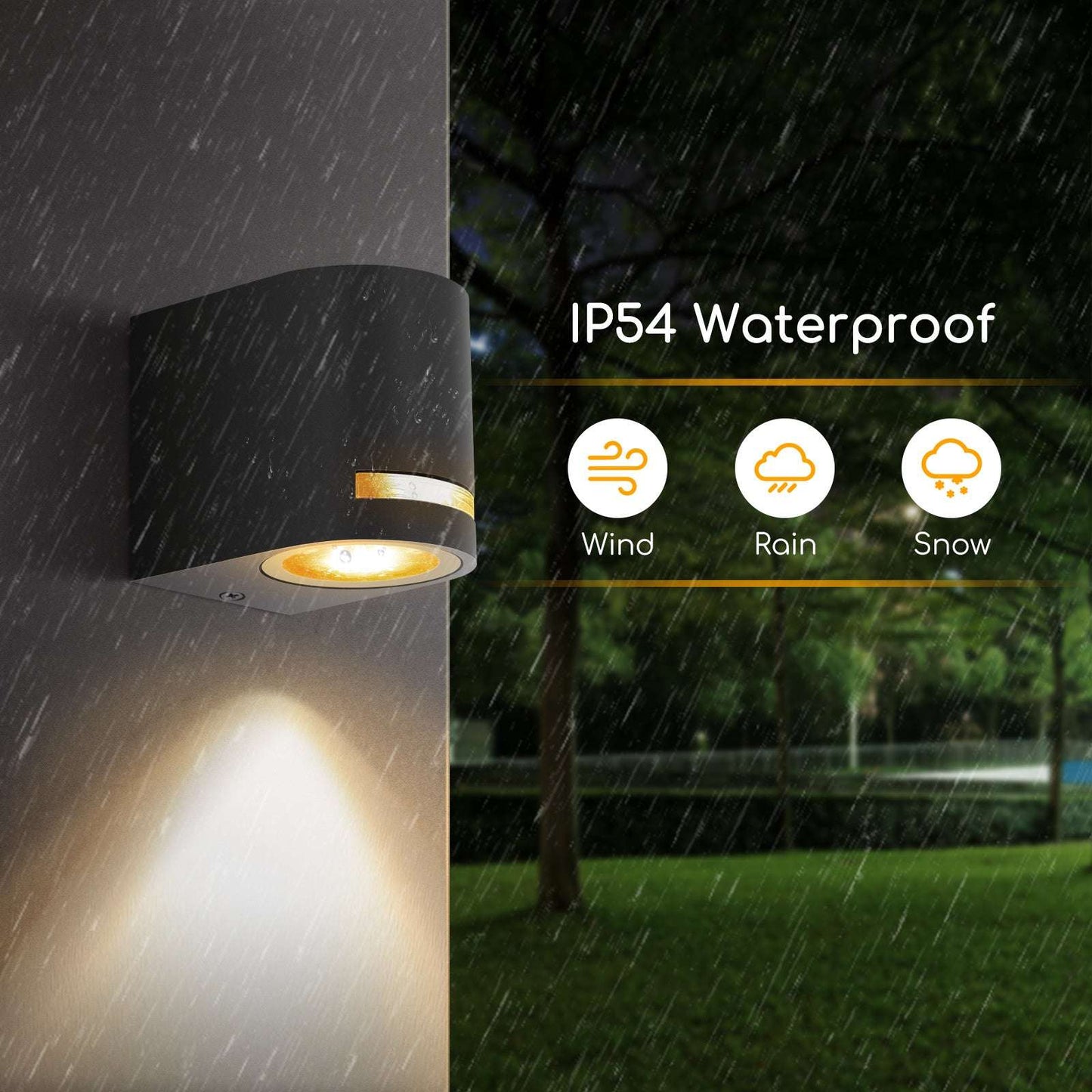 Buitenlamp rond zwart | enkele GU10 lampvoet voor één spot | waterdicht IP54