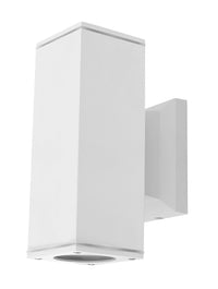Comnox - Buitenlamp vierkant wit - Dubbele GU10 verlichting - IP65 waterdicht