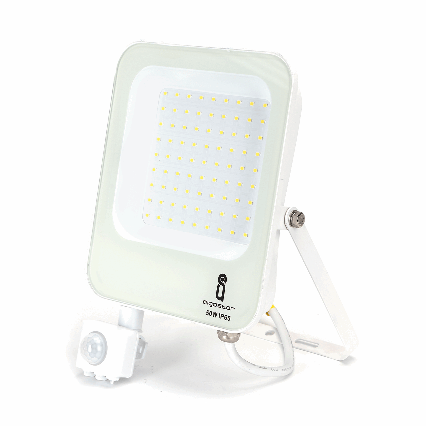 Buitenlamp wit met IR bewegingssensor | LED 50W~4700Lm=500W schijnwerper | koelwit 4000K | waterdicht IP65