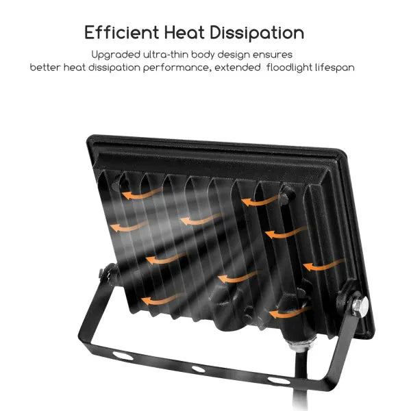 LED buitenlamp koelwit 4000K - 10W 900 lumen - IP65 waterdicht - zwart