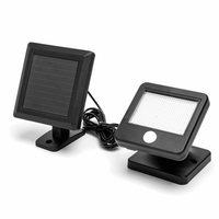 Comnox - Buitenlamp zwart Solar - Draadloze verlichting op zonne-energie - 80 Lumen