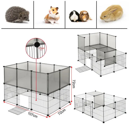 BukkitBow - Aanpasbare Kleine Dierenren - Aanpasbaar naar 2 Niveau's - Geschikt voor Hamsters, Cavia's, Konijnen - 107x72x72 cm