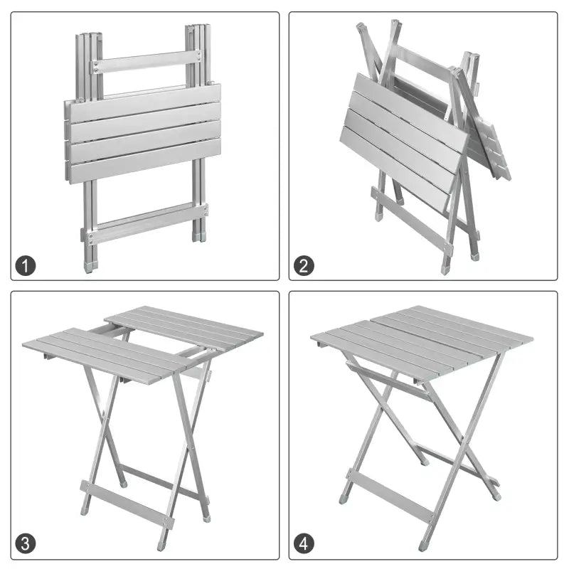 BukkitBow - Aluminium Inklapbare Kampeertafel / Campingtafel - Lichtgewicht en Duurzaam Design - 50,5x46,5x60cm