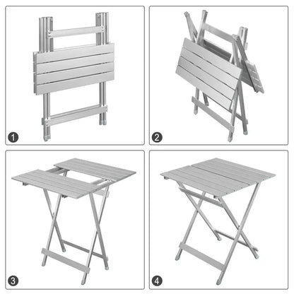 BukkitBow - Aluminium Inklapbare Kampeertafel / Campingtafel - Lichtgewicht en Duurzaam Design - 50,5x46,5x60cm
