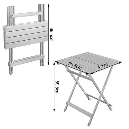 BukkitBow - Aluminium Inklapbare Kampeertafel / Campingtafel - Lichtgewicht en Duurzaam Design - 50,5x46,5x60cm