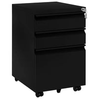 BukkitBow - Archiefkast met Slot - Opbergruimte met 3 Lades - Met Vergrendelingsmechanisme en Volledig Draaibare Zwenkwielen - (48X39X62CM)
