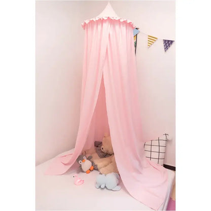 BukkitBow - Baby / Kinder Klamboe - Grijs/Roze/Wit - 230 cm Hoogte - 60 cm Diameter - 85g/m² Stofgewicht