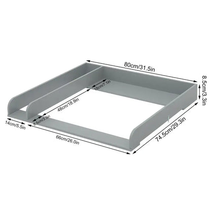 BukkitBow - Baby Verschoontafel - Los Opzetstuk voor Commode - Grijs of Wit - 80x74.5x8.5cm