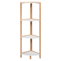 BukkitBow - Bamboe Hoekkast - 4 Niveaus - Handdoekenkast / Boekenkast - 30x30x115cm