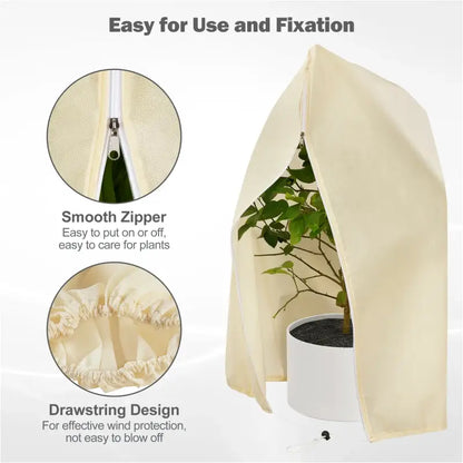 BukkitBow - Beschermingshoes voor Planten / Tuinplanten - Wintergewas bescherming - Cremé/Wit - Extra Stevig Materiaal