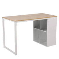 BukkitBow - Bureau met Vakkenkast - Spaanplaat Tafelblad - Metalen Frame - 120x60cm Werkstation