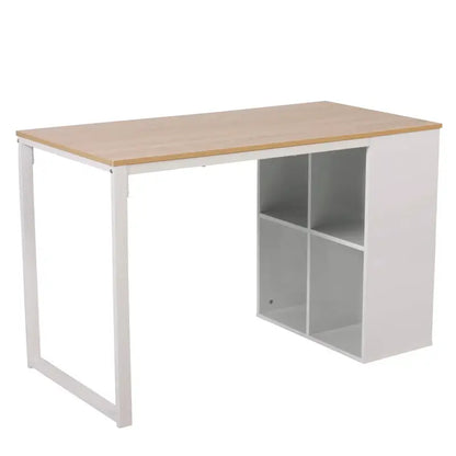 BukkitBow - Bureau met Vakkenkast - Spaanplaat Tafelblad - Metalen Frame - 120x60cm Werkstation