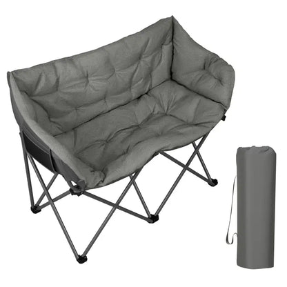 BukkitBow - Campingstoel / Bank - Voor 2 Personen - Gevoerde Zitting - Oxford stof - 300kg Capaciteit - met Draagbare Opberghoes