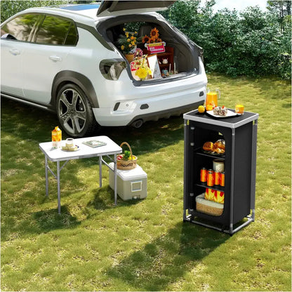 BukkitBow - Campingtafel - Oxford Doek en Aluminium - Met Opbergruimte - Draagbaar - Multifunctioneel