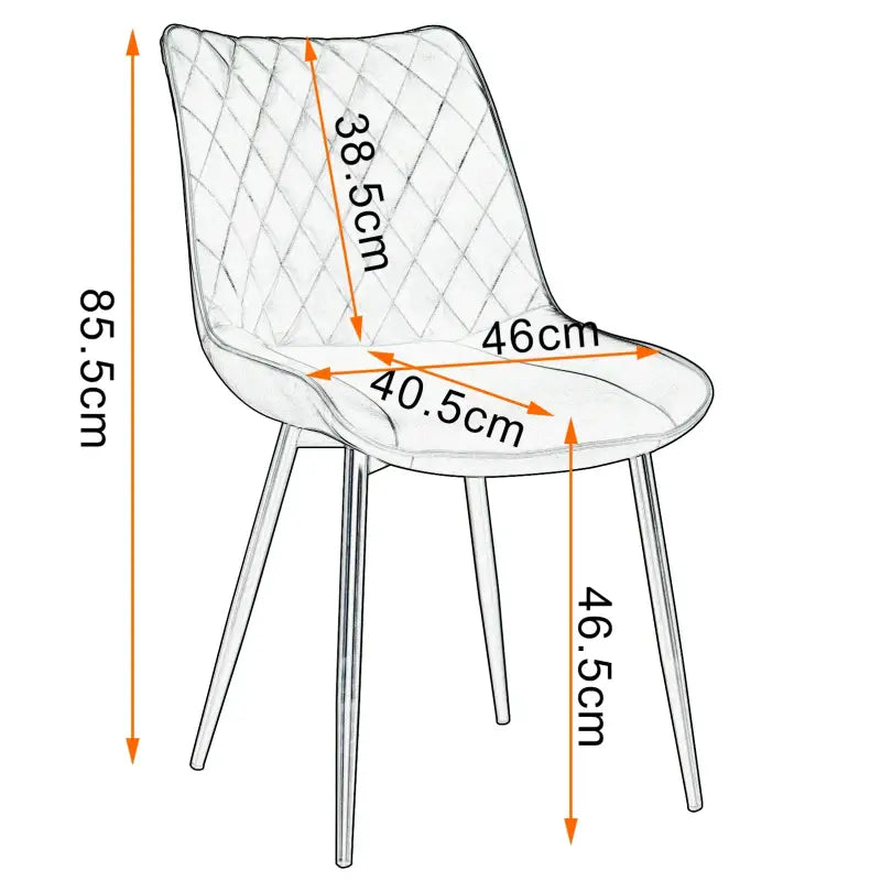 Comnox - BukkitBow Eetkamerstoelen - Ergonomisch Comfort - Set van 2