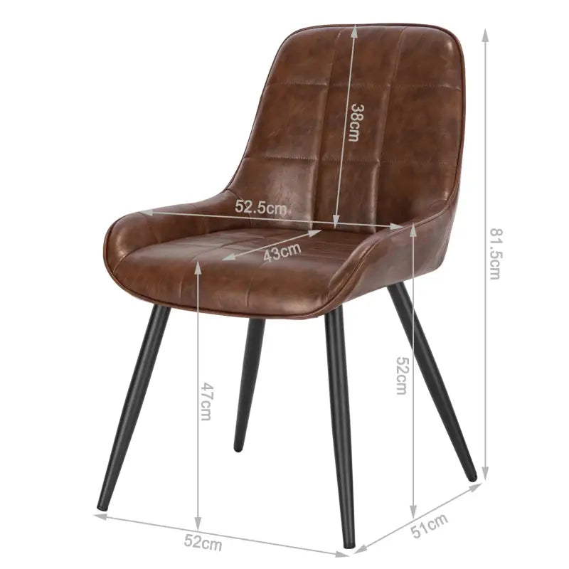BukkitBow Eetkamerstoelen - Comfortabel Design - Set van 4
