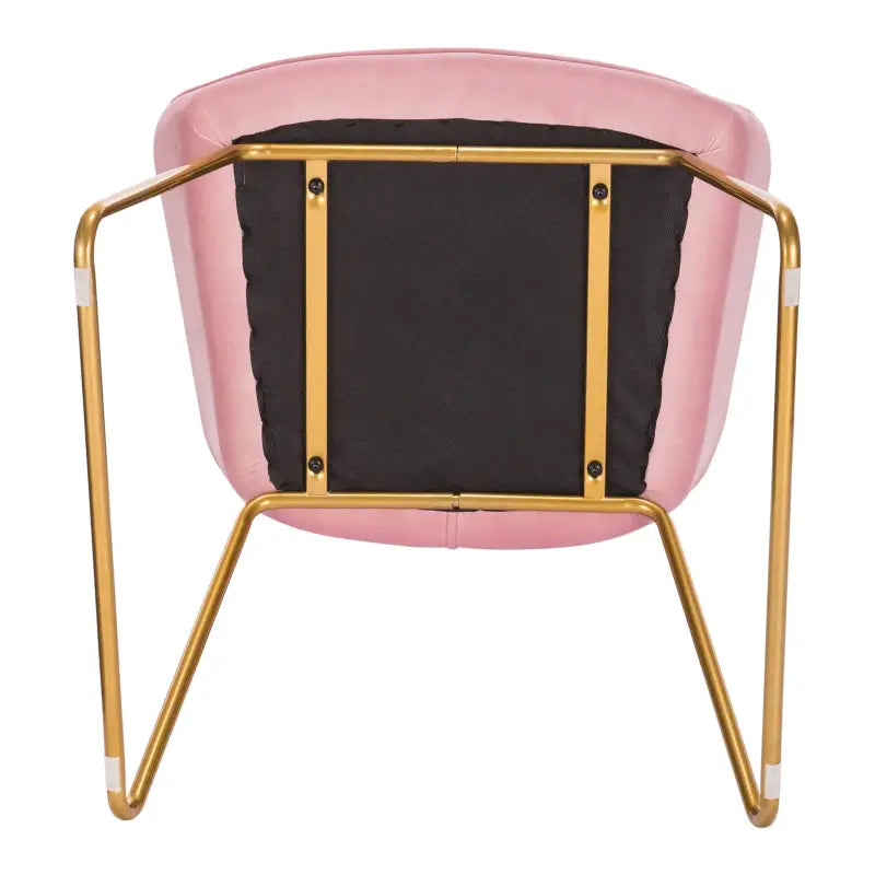 BukkitBow - Comfortabele & Ergonomische Eetkamerstoel - Velours met Goudkleurig Onderstel