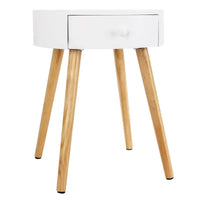 BukkitBow - Compact Nachtkastje met Lade - MDF en Massief Hout - Waterbestendig en Krasvast - 38x38x48cm