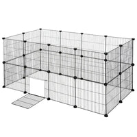 BukkitBow - Compacte Dieren ren - Knaagdieren Ren met 2 Lagen - Stevige Panelen - Veilig & Geventileerd - 142x71x71cm