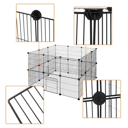BukkitBow - Compacte Dieren ren - Knaagdieren Ren met 2 Lagen - Stevige Panelen - Veilig & Geventileerd - 142x71x71cm