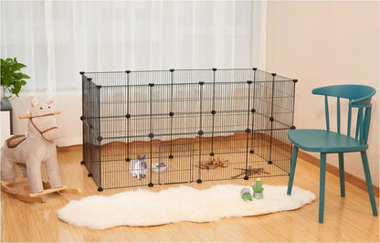 BukkitBow - Compacte Dieren ren - Knaagdieren Ren met 2 Lagen - Stevige Panelen - Veilig & Geventileerd - 142x71x71cm