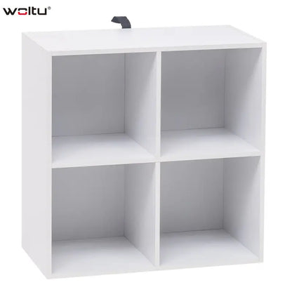 BukkitBow - Compacte Kubus Boekenkast - 4 Vakken - Ruimte-efficiënt - Multifunctioneel - 60x29,5x60cm