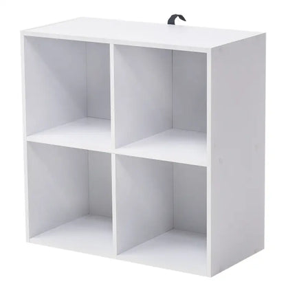 BukkitBow - Compacte Kubus Boekenkast - 4 Vakken - Ruimte-efficiënt - Multifunctioneel - 60x29,5x60cm