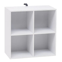 BukkitBow - Compacte Kubus Boekenkast - 4 Vakken - Ruimte-efficiënt - Multifunctioneel - 60x29,5x60cm