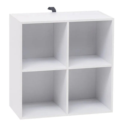BukkitBow - Compacte Kubus Boekenkast - 4 Vakken - Ruimte-efficiënt - Multifunctioneel - 60x29,5x60cm