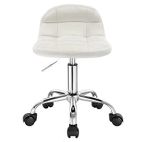 BukkitBow - Compacte Lage Kruk van Velvet/Fluweel - met Metalen Onderstel en Wielen - Hoogte instelbaar (43.5-55CM)