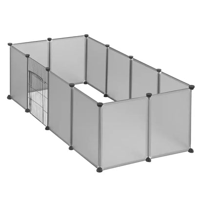 BukkitBow - Dierenren met Dichte Panelen - Ijzer & Kunststof - Veilig & Flexibel - Geschikt voor Kleine Huisdieren - 142x72x45cm