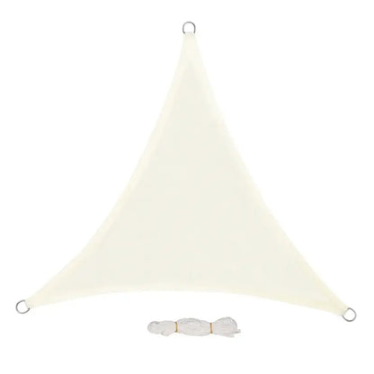 BukkitBow - Driehoekige Schaduwzeil - 180g/m² HDPE - UV-bescherming 50+ - RVS Gespen - 3 Bevestigingskoorden - Water- en Luchtdoorlatend