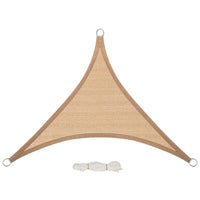 BukkitBow - Driehoekige Schaduwzeil - 180g/m² HDPE - UV-bescherming 50+ - RVS Gespen - 3 Bevestigingskoorden - Water- en Luchtdoorlatend