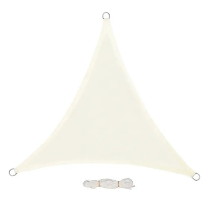 BukkitBow - Driehoekige Schaduwzeil - 180g/m² HDPE - UV-bescherming 50+ - RVS Gespen - 3 Bevestigingskoorden - Water- en Luchtdoorlatend