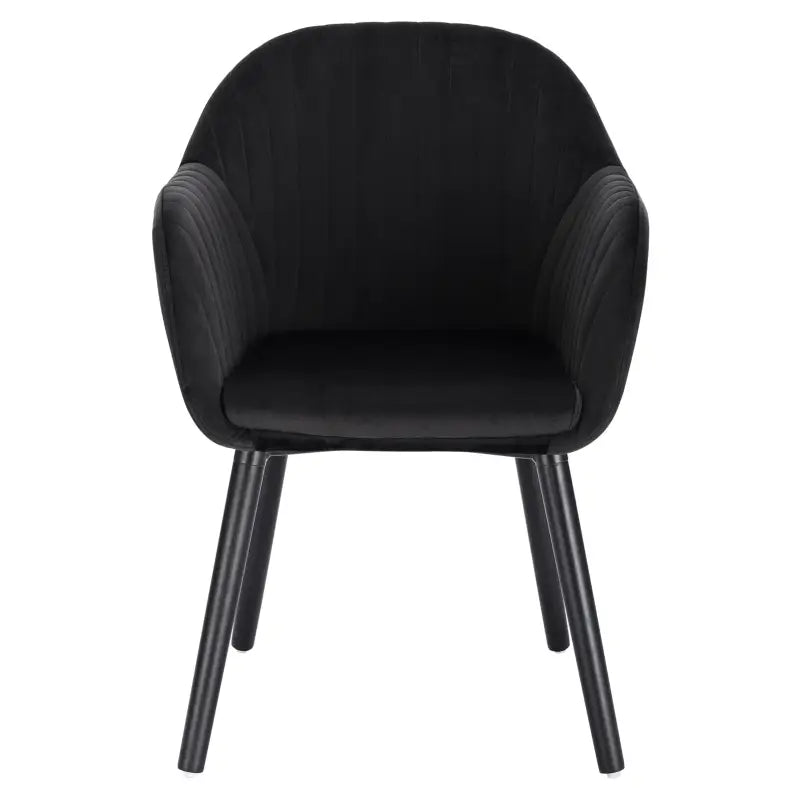 BukkitBow Eetkamerstoel - Ergonomisch Comfort - Fluweel met Houten Poten