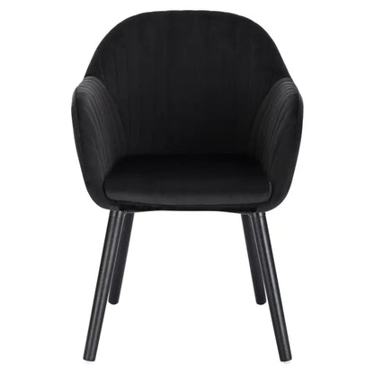 BukkitBow Eetkamerstoel - Ergonomisch Comfort - Fluweel met Houten Poten