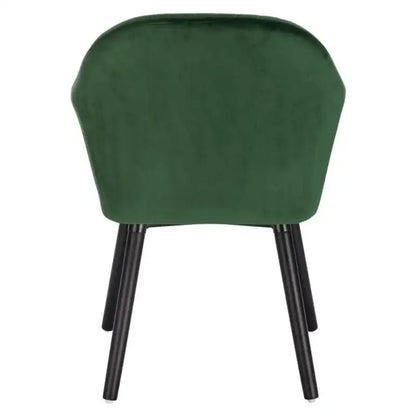 BukkitBow Eetkamerstoel - Ergonomisch Comfort - Fluweel met Houten Poten