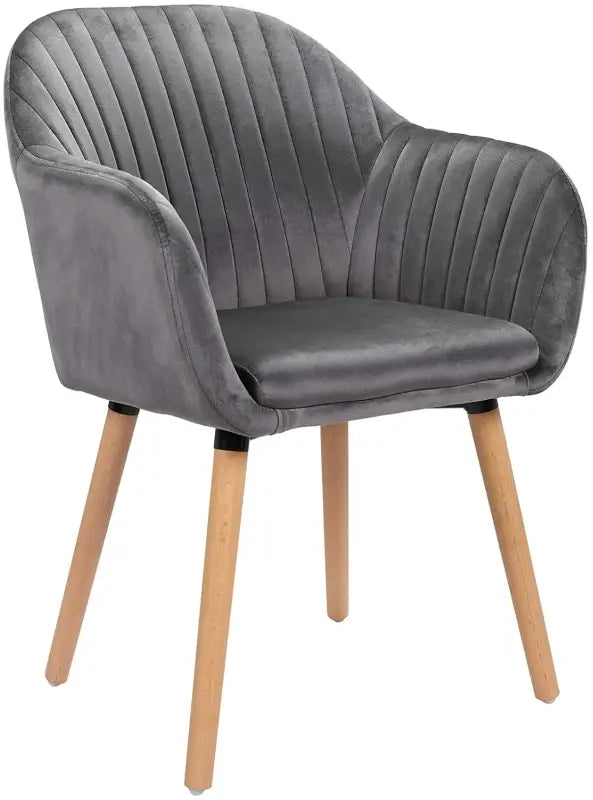 BukkitBow Eetkamerstoel - Ergonomisch Comfort - Fluweel met Houten Poten