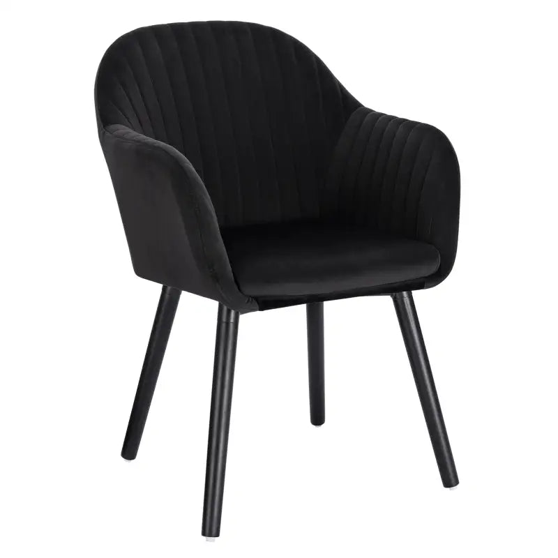 BukkitBow Eetkamerstoel - Ergonomisch Comfort - Fluweel met Houten Poten