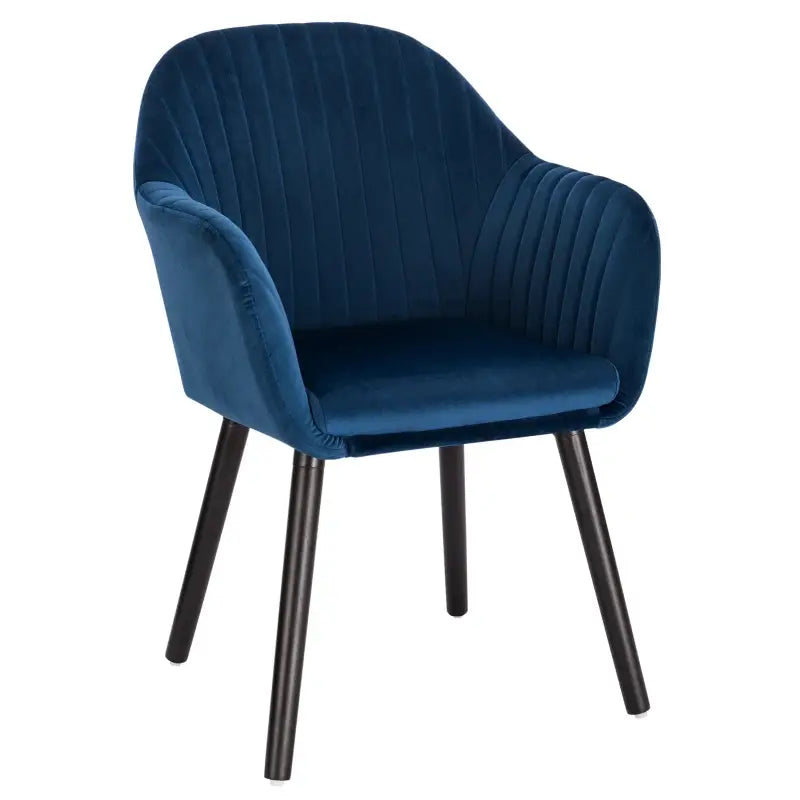 BukkitBow Eetkamerstoel - Ergonomisch Comfort - Fluweel met Houten Poten